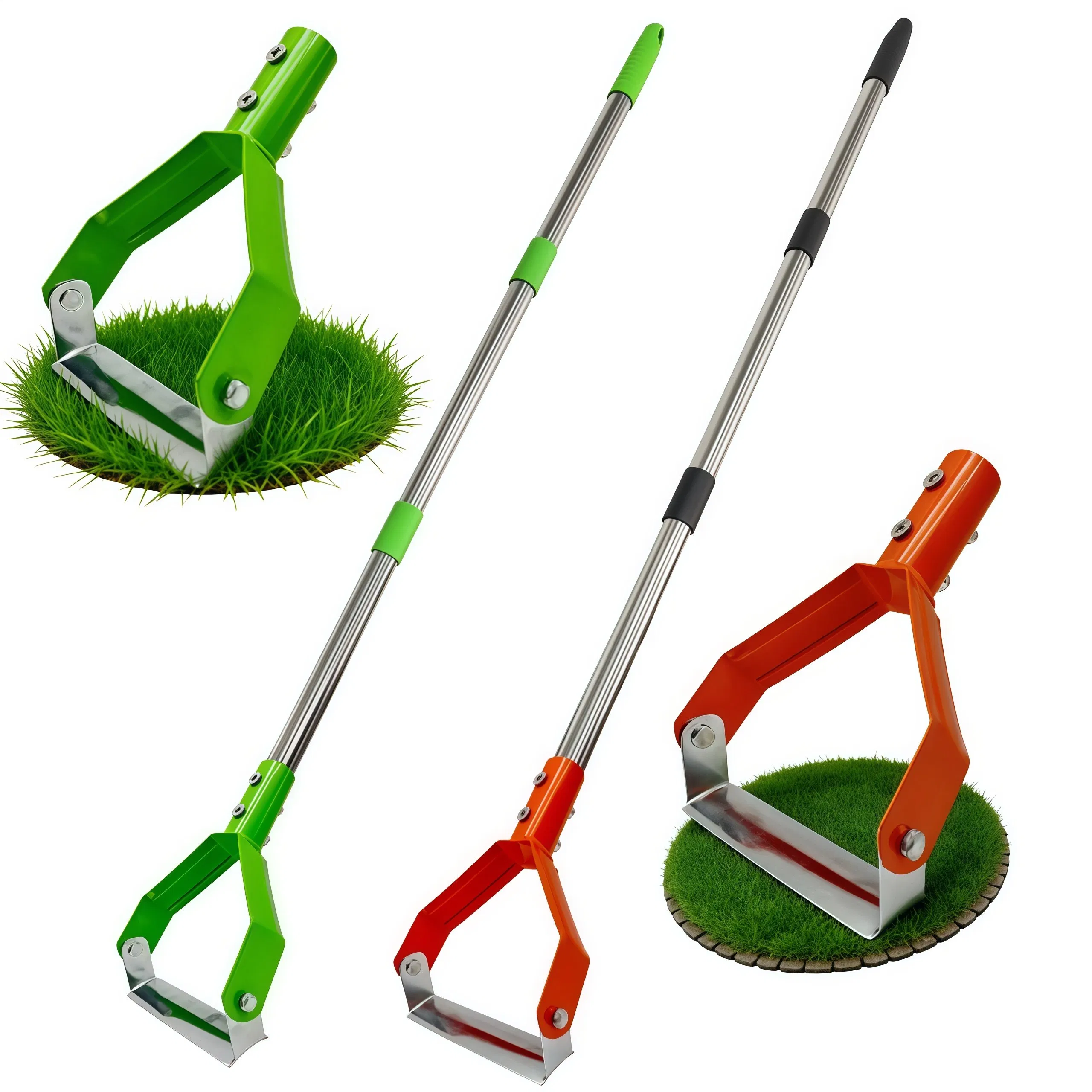 Steigbügelring-Unkrautjäter mit Edelstahlstiel für Rasen und Garten