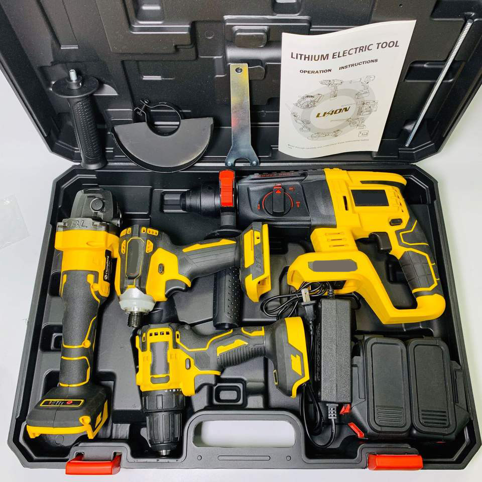 Premium Heavy-Duty Cordless Impact Drill Set