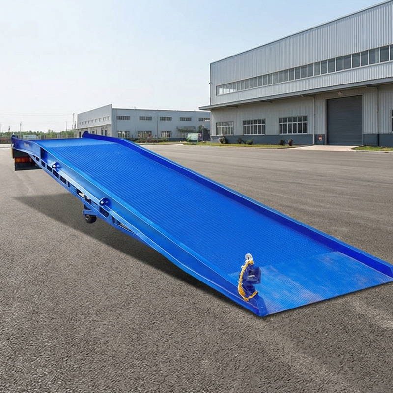 Rampa mobile idraulica per banchina di carico container per uso camion carrello elevatore in piazzale