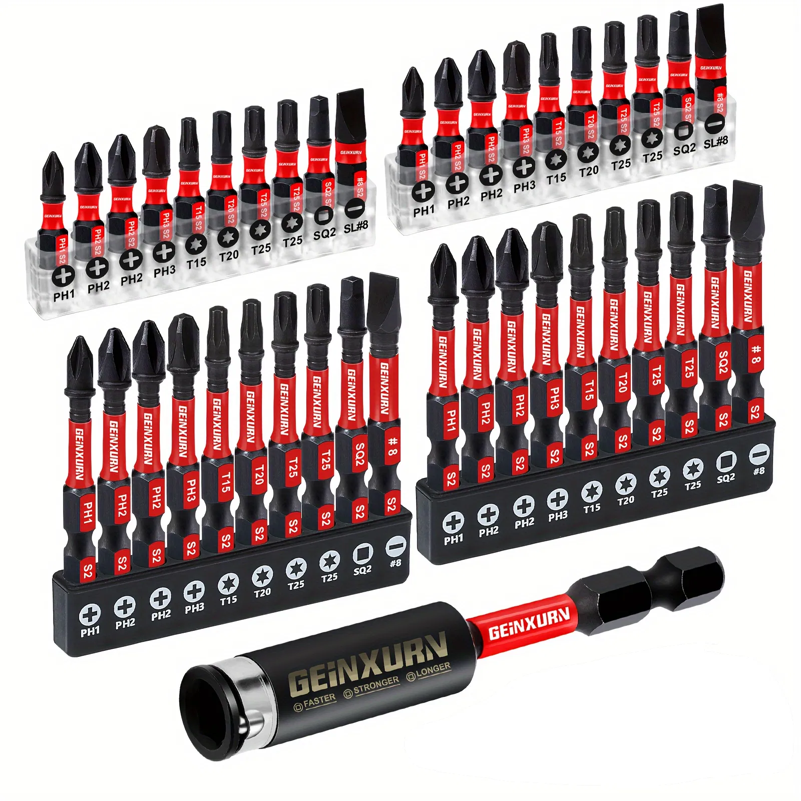 Magnetic Screwdriver Bits 25/50mm pH1-#8 Torx Sq pH SL Bit Holder