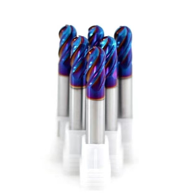 Carbide Ball Nose End Mill Drill Bits for Wood 4-Blade Ball Knife