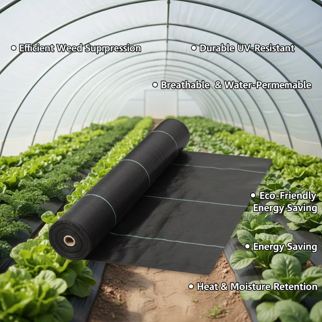 PP Woven Geotextile Fabric Durable Black Weed Mat Barrier for Professional Gardening Use with ISO9001