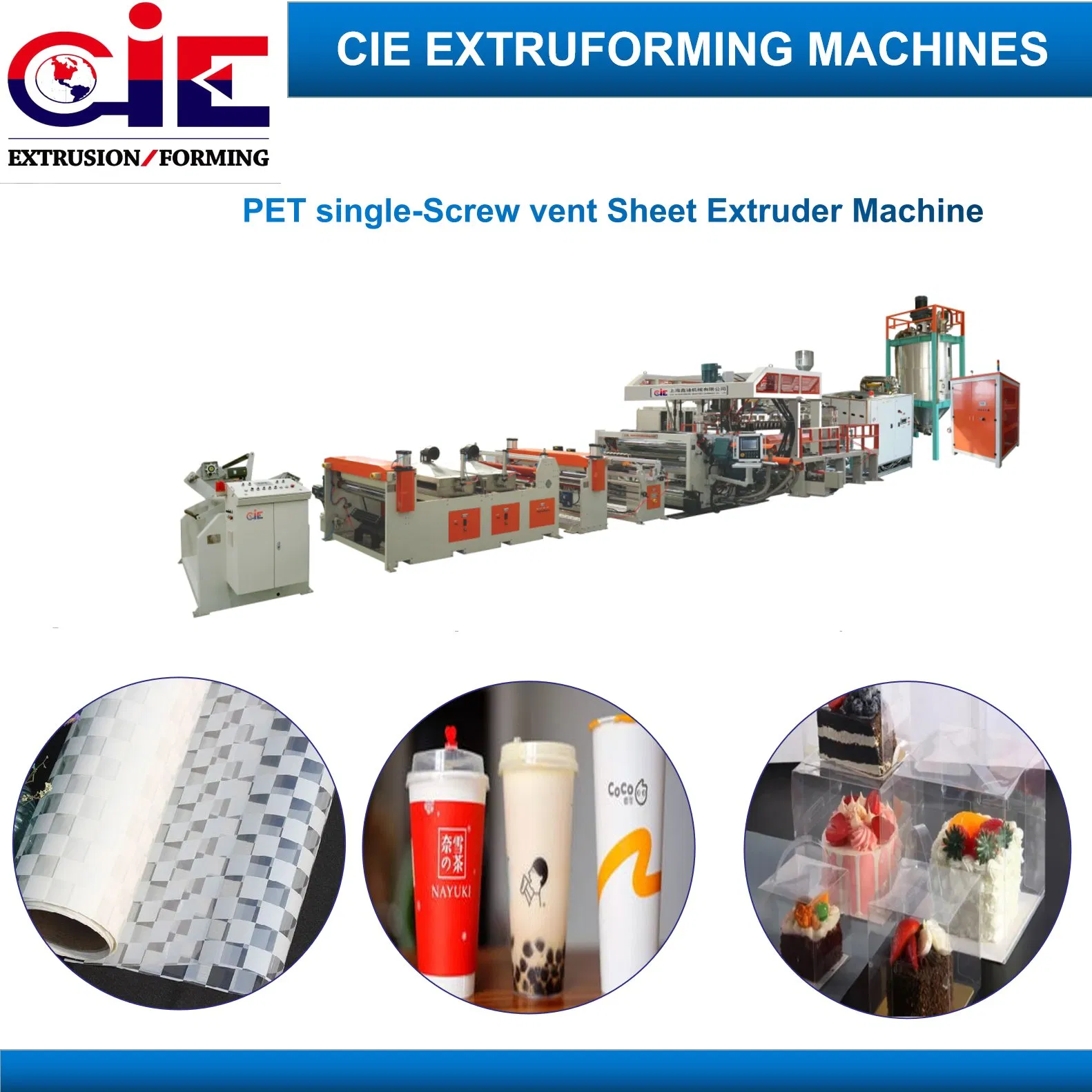 PETG-Folie für Thermoformung Ordner Einschneckenextruder Extrusionsanlage