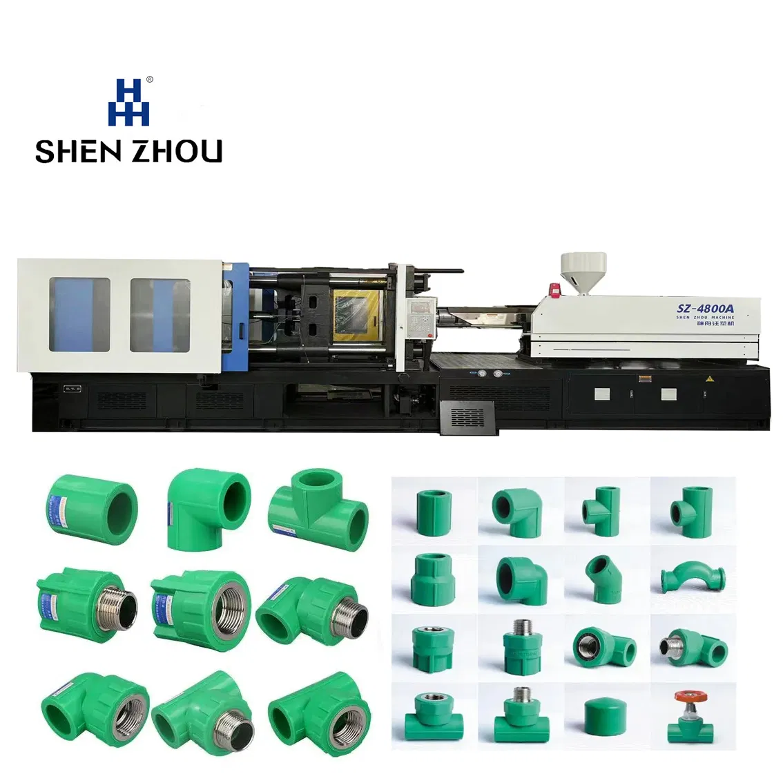 300 Ton Horizontal PVC PPR PE Pipe Fitting Professional Injection Molding Machine
