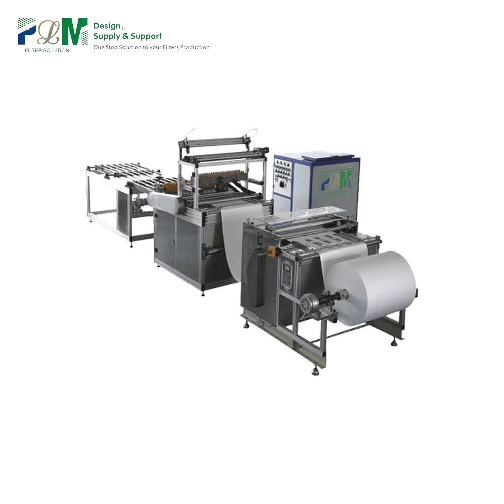 Linea di produzione mini per piegatura carta con filtro HEPA per auto di precisione Plwg-700-II