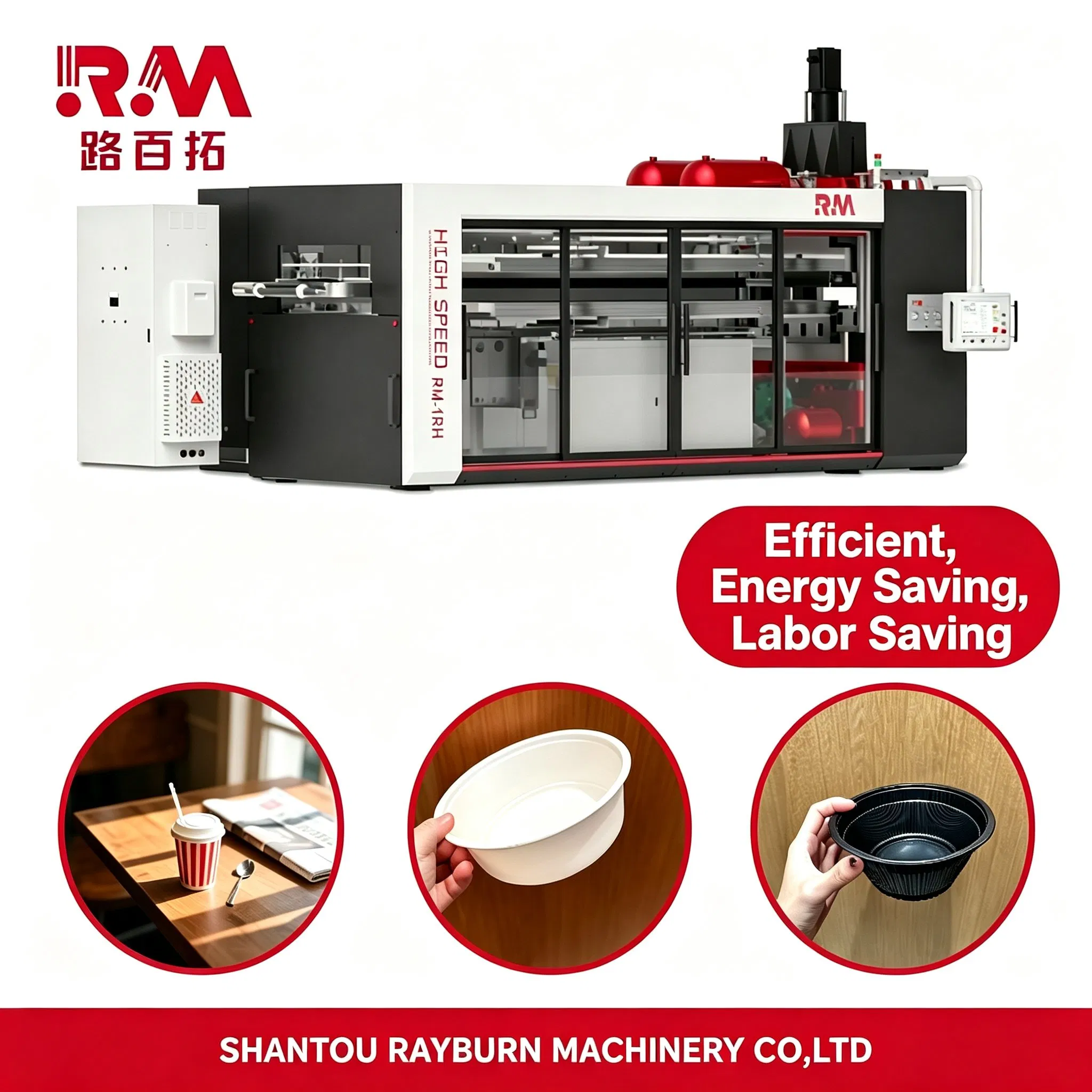 Energy Saving Full Servo Automatic Thermoforming Machine for Disposable Cups and Bowls