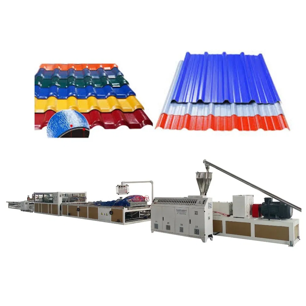 PVC ASA Roofing Tile Wave Corrugated Sheet Plastic Extruder Machine