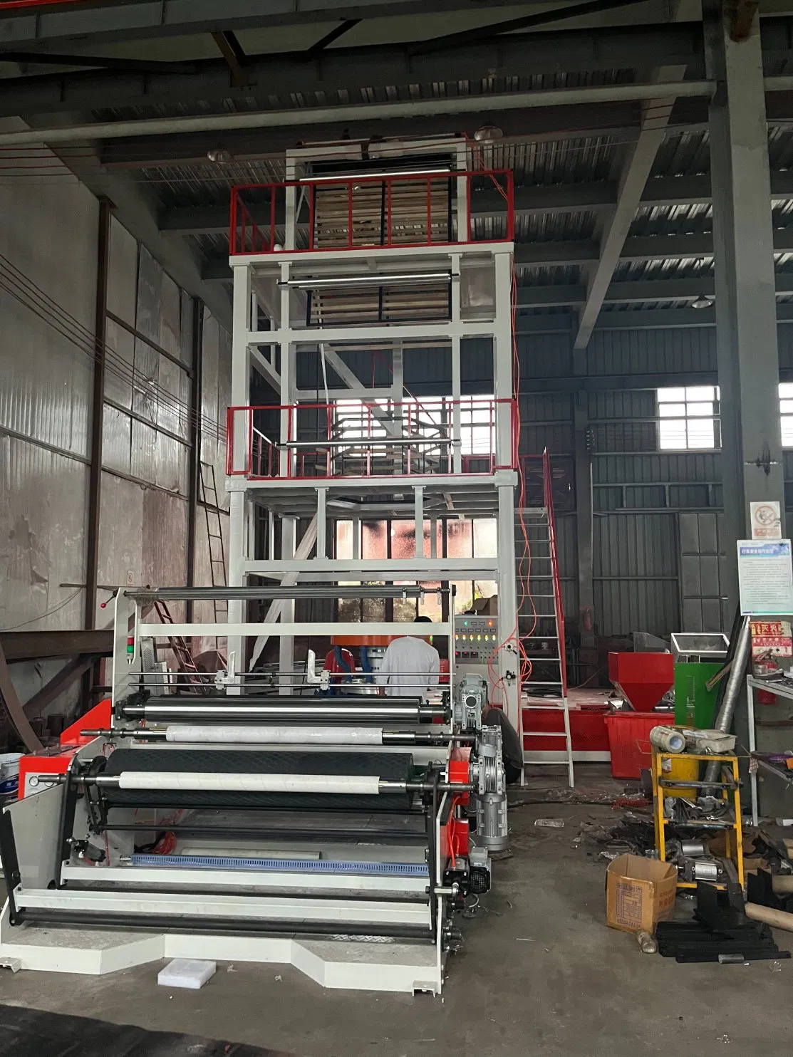 High Speed Rotary Die Head Biodegradable Three Layers Plastic Film Blowing Extrusion