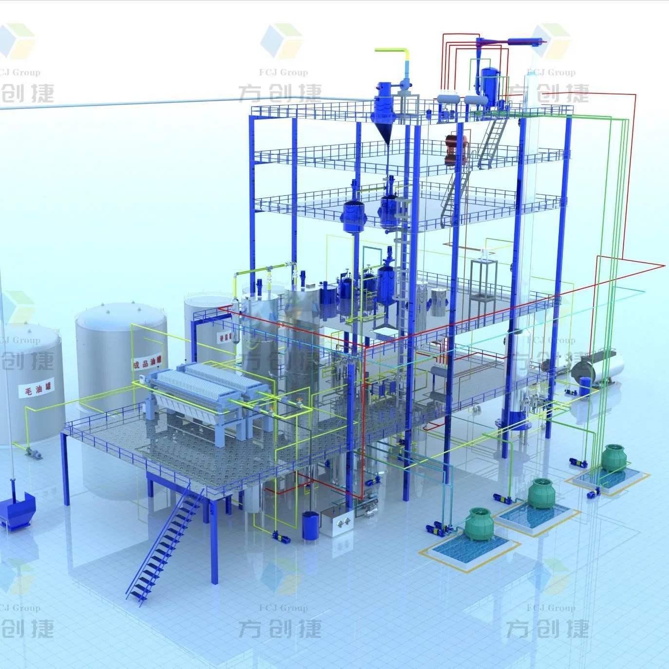 30tpd Automatic Sunflower Groundnut Cottonseed Vegetable Oil Refinery Deodorizer Machine Plant for Soybean Oil Refined Edible Oil