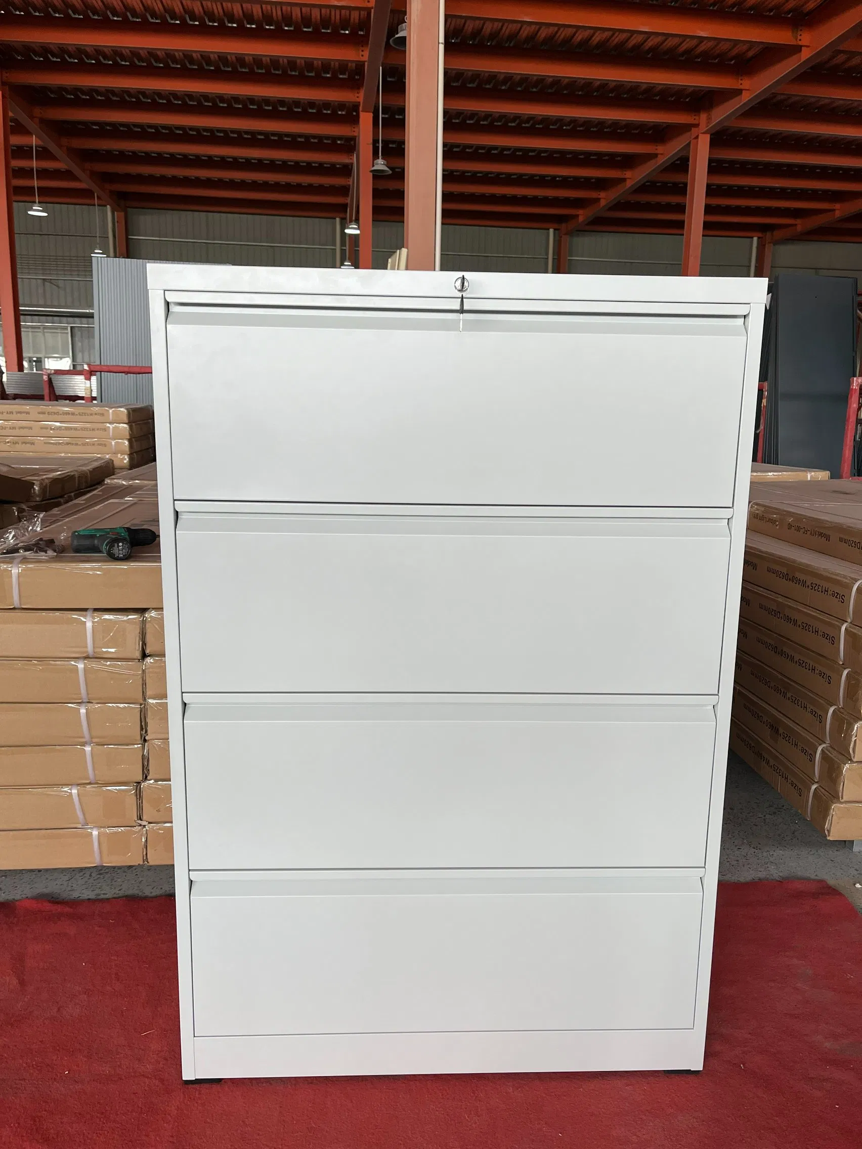 Stahl 4 Schubladen Lateral Metall Aktenschrank