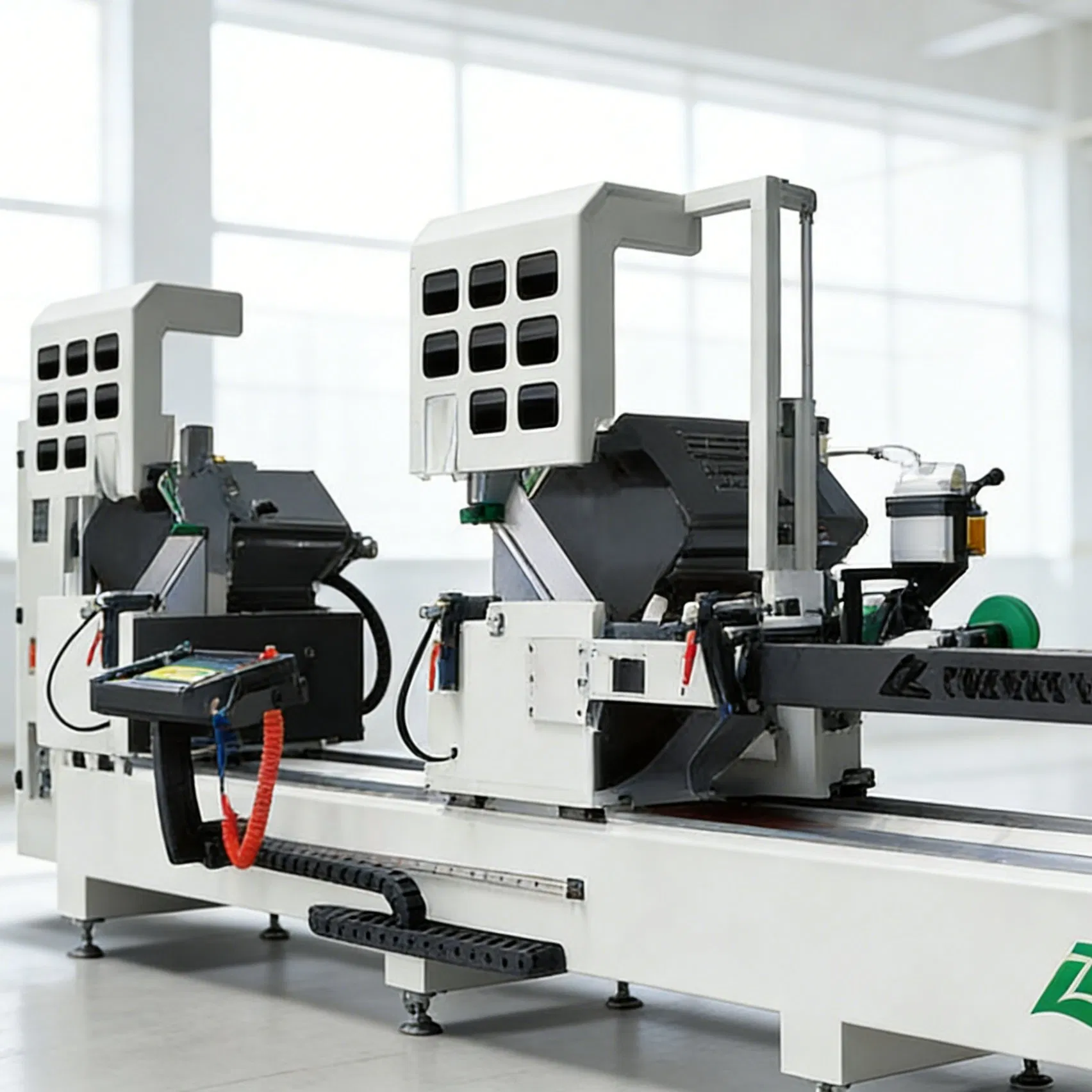 Troncatrice Doppia Testa CNC per la Produzione di Profili in Alluminio per Finestre e Porte