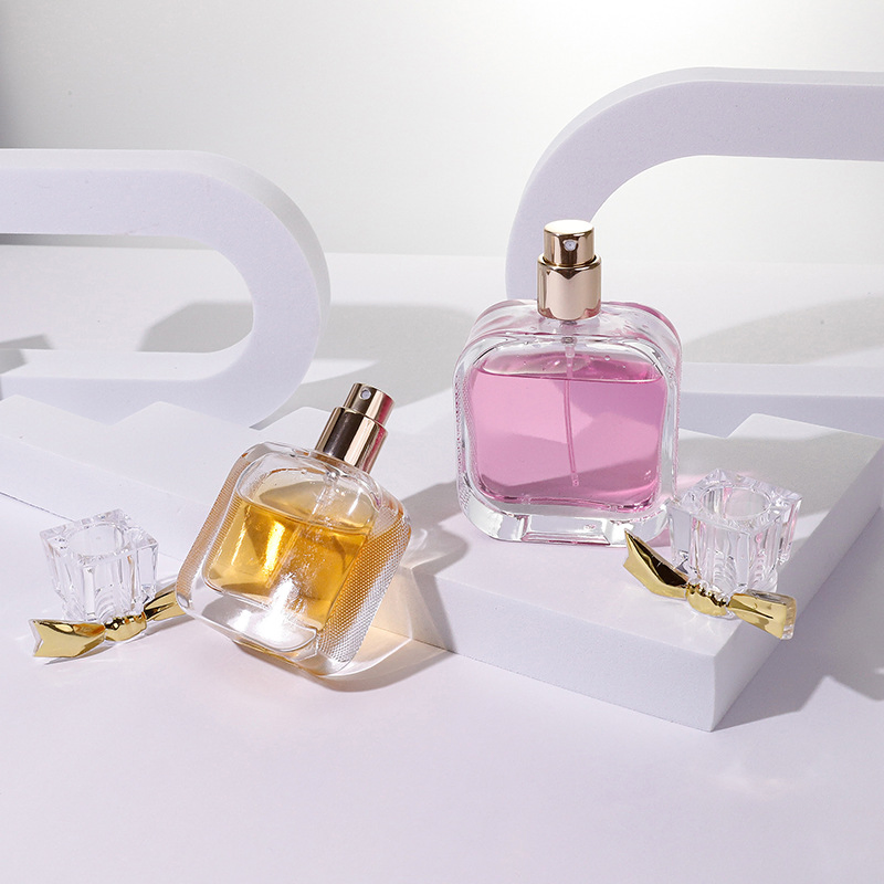 Irregular Shape Glass Cosmetic Fragrances Portable Spray Packaging Bottles