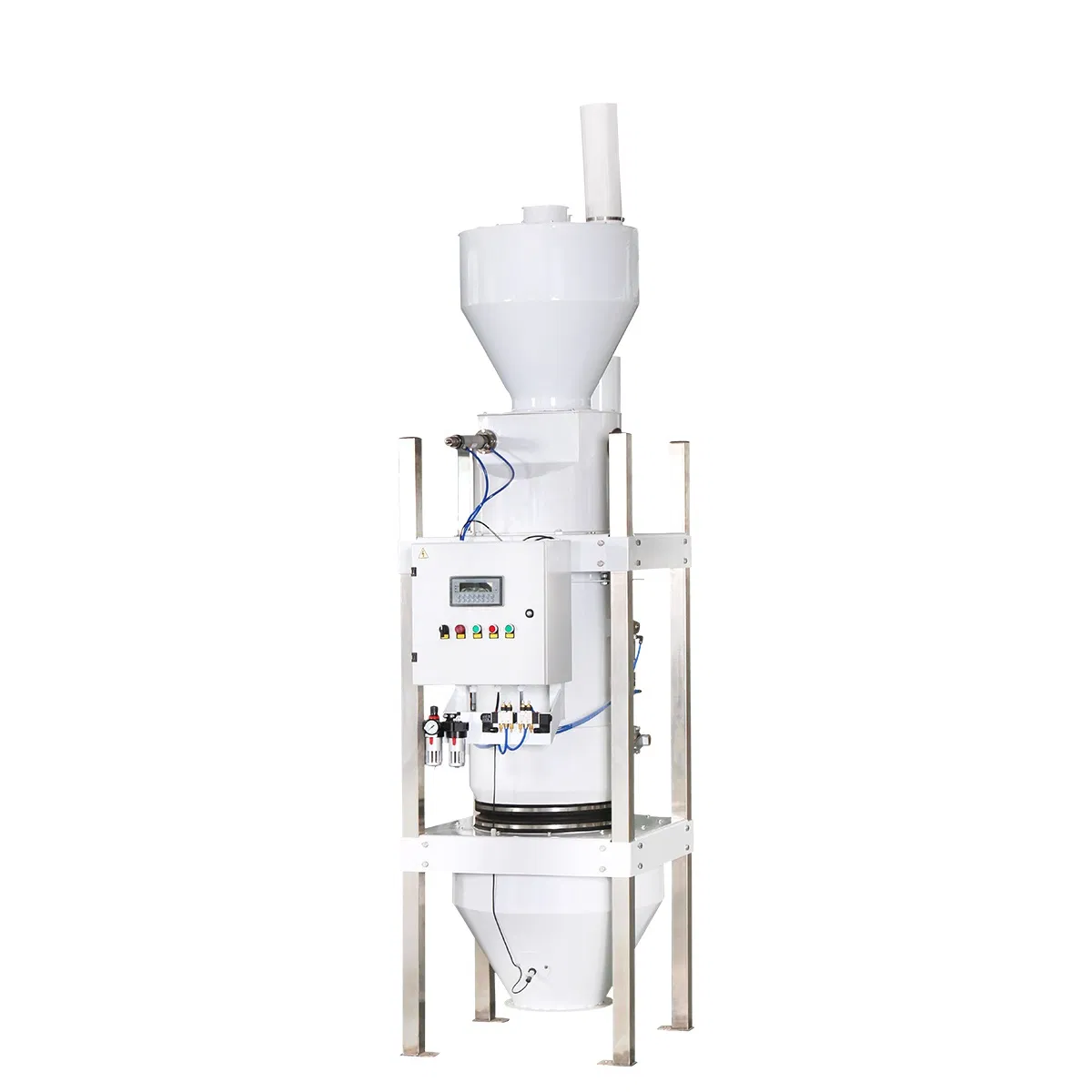 Balance de débit robuste pour silos à grains intégré à un automate programmable et une interface tactile pour un fonctionnement fluide