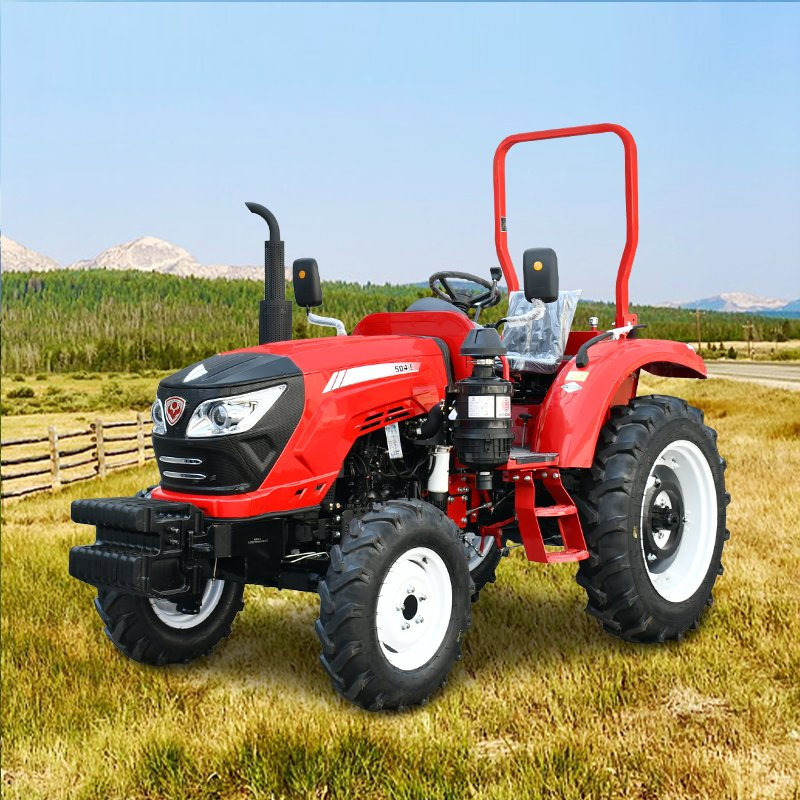 50 HP EPA 4X4 Trattore gommato multifunzionale idraulico diesel con trasmissione a catena