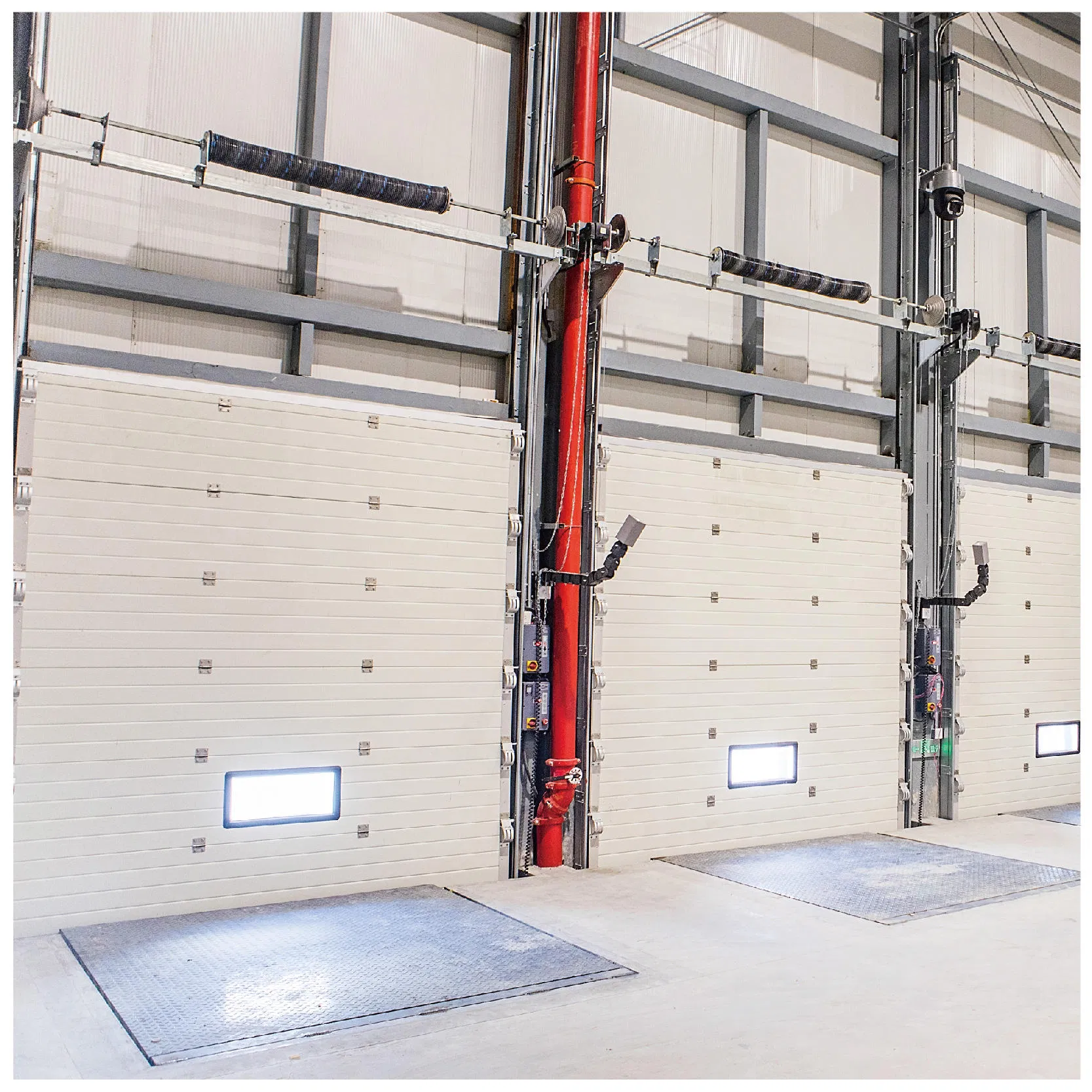 Customized Aluminium Alloy Electric Automatic Cold Storage Insulated Sectional Door