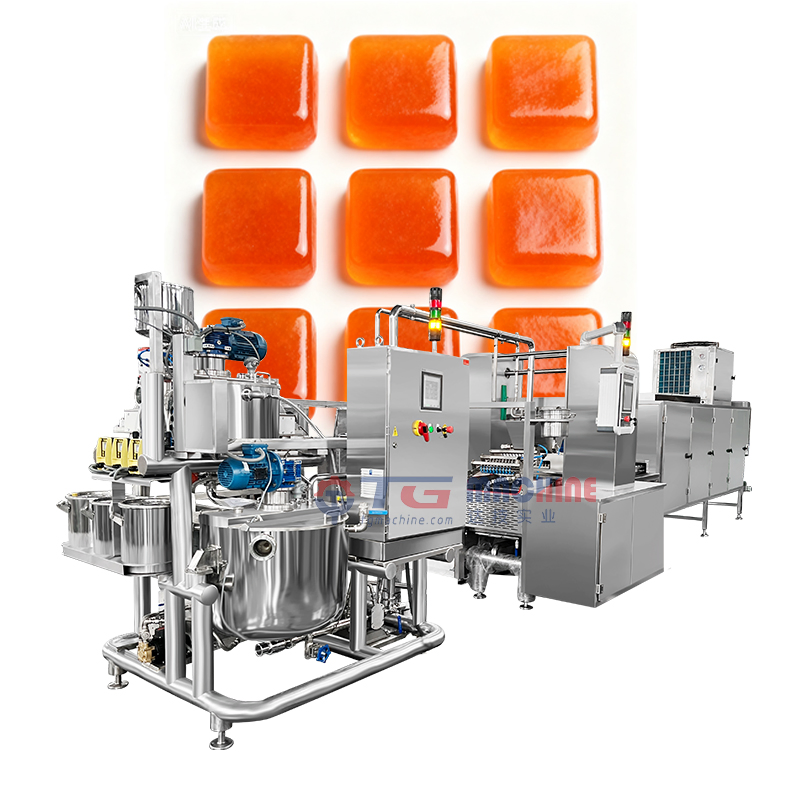 Machine automatique de fabrication de bonbons gélifiés, ligne de production de bonbons à capacité personnalisable