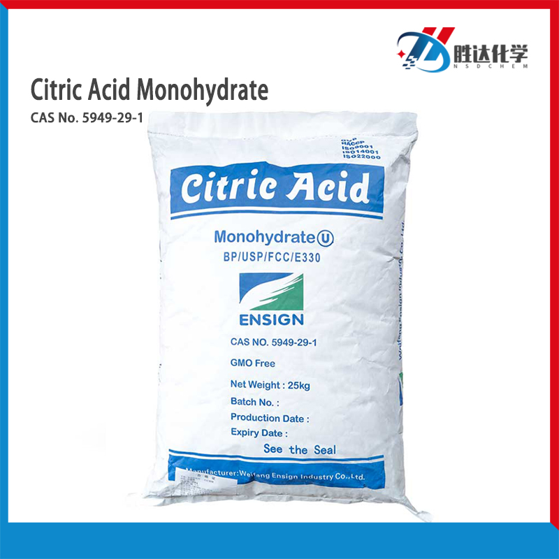 Industrial Grade Monohydrate Citric Acid 25kg Mono Citric Acid