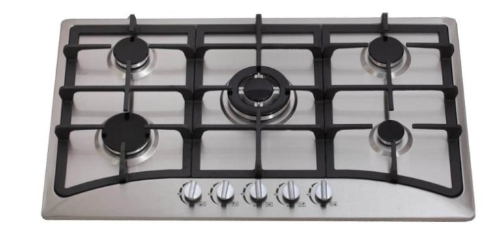 5 Burners Stainless Steel Panel Built-in Gas Hob