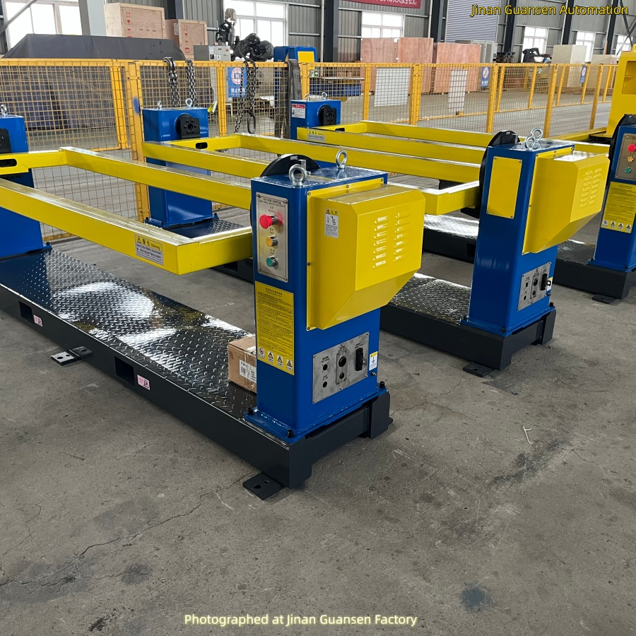 High-Load Single-Axis Head and Tailstock Welding Positioner Controlled by Robot for Automated Welding