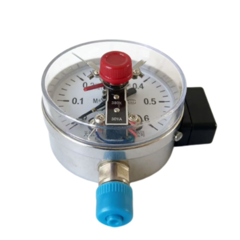 High Precision Electric Contact Pressure Gauge Anti Vibration Chemical Media Measuring
