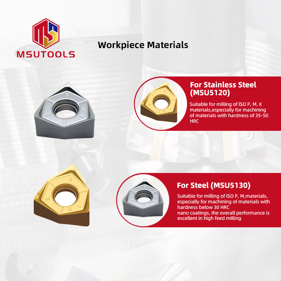 WNMU Carbide Milling Inserts for CNC Lathe and CNC Milling Tool