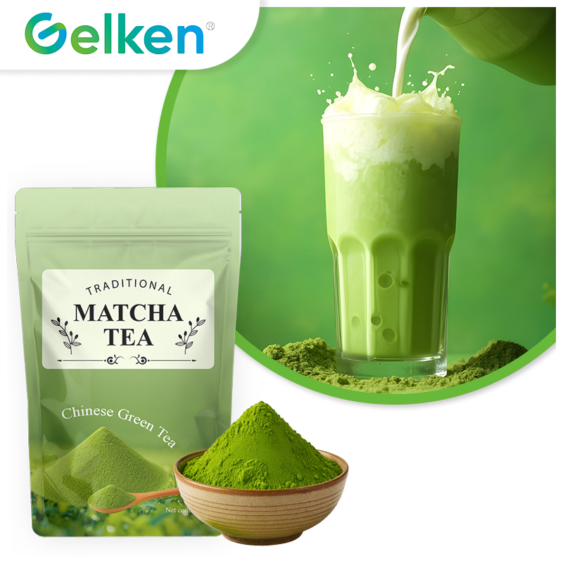 Polvere di matcha grado 5A, sapore intenso, colore verde tenue, per bevande