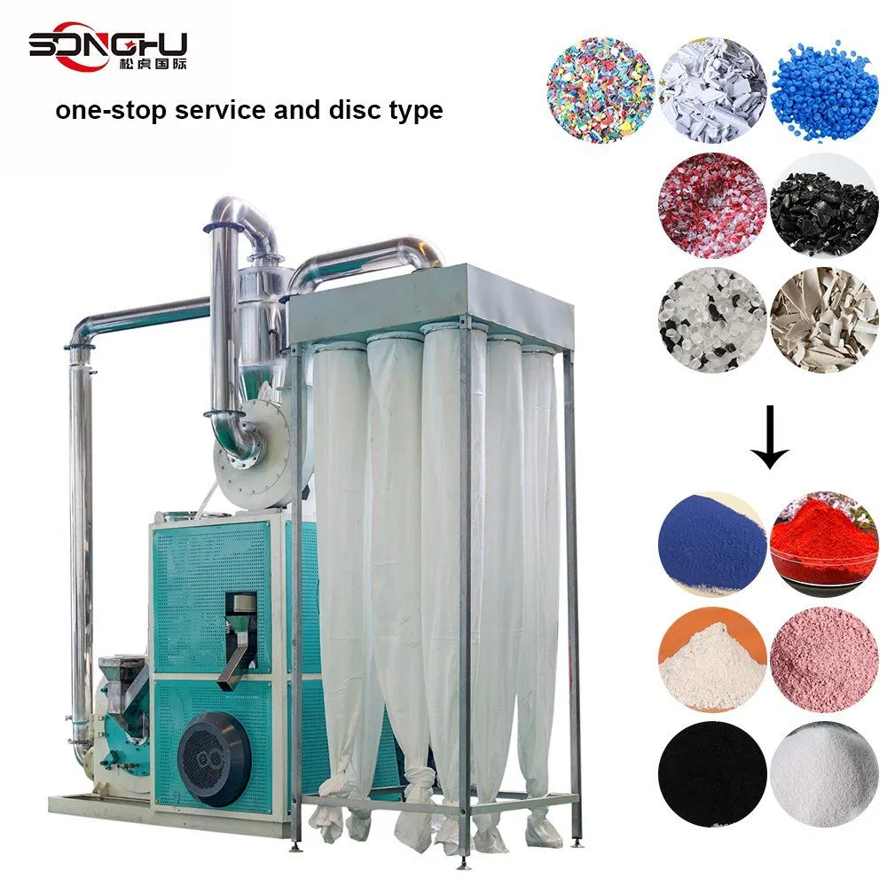 Trituratore per polveri plastiche da 50 mesh, macchina polverizzatrice per plastica PET PE PP per HDPE
