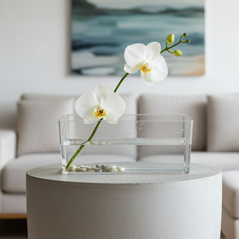 Vaso da fiore in plastica trasparente per decorazione domestica e da giardino