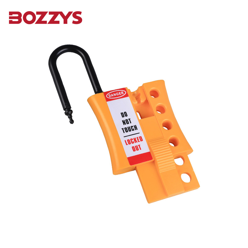 Insulated Nylon Lockout Hasp 4 Keyholes Slider Open for Electrical Industrial Security