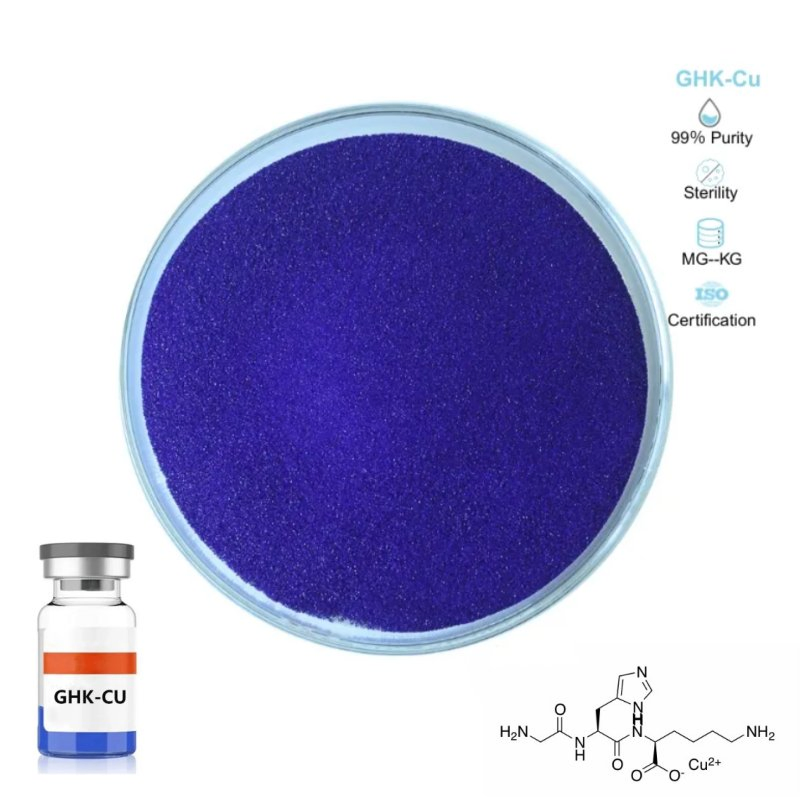 Blue Copper Peptide Powder for Skin Renewal Cosmetic Collagen 89030-95-5 Ghk Cu