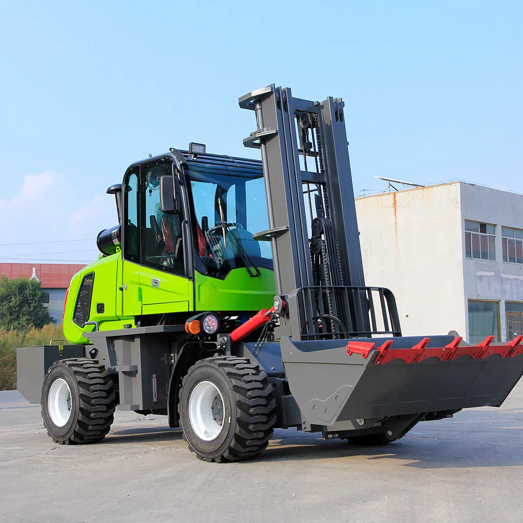 1-6 Ton CE Certificato Elettrico/Diesel/GPL/Benzina Fuoristrada Terreno Accidentato Idraulico Mini Carrello Elevatore