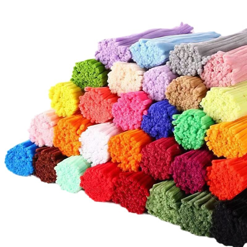Bunte Pfeifenreiniger Chenille-Stiele für Weihnachtsbaum DIY Kunsthandwerk Dekorationen