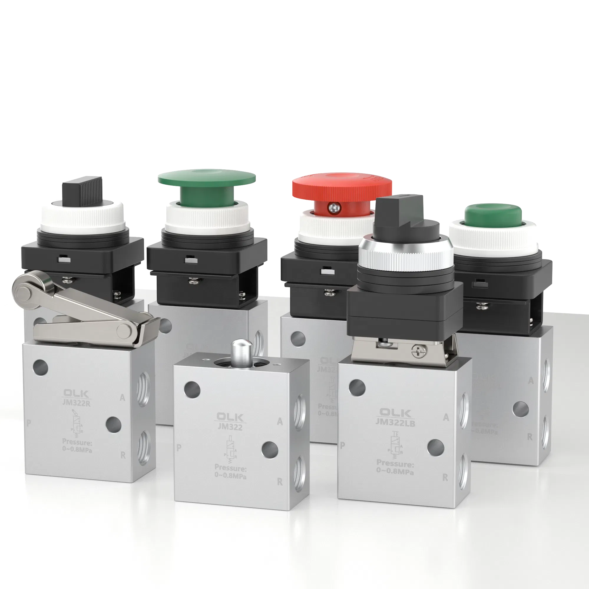 JM322 Hand Control Pneumatic Mechanical Valves 3/2 Way