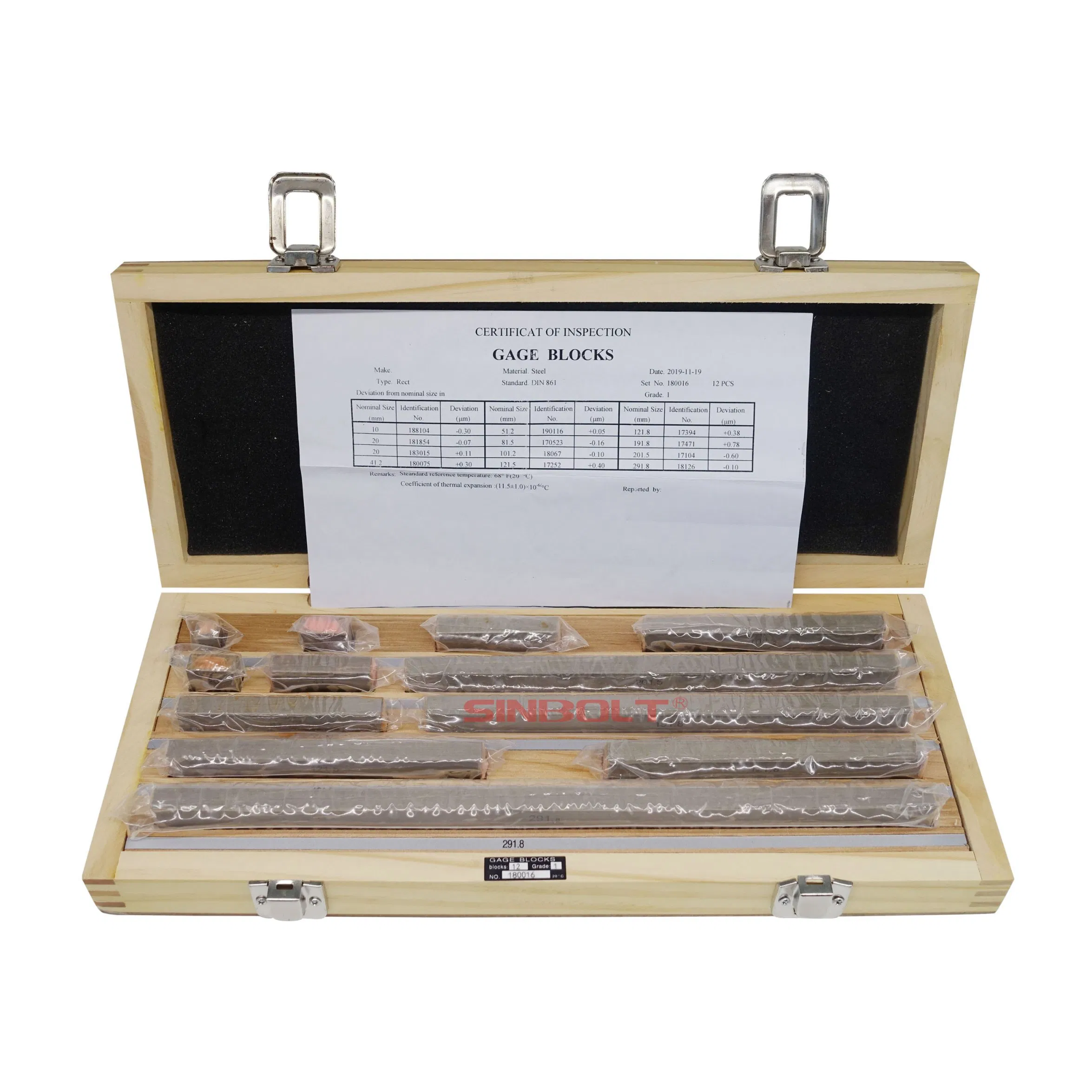 Blocklehren-Set 0-300mm 12-teilig 1. Güte