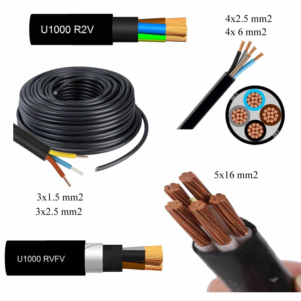Кабель силовой U1000r2V 3X1,5мм² 3X2,5мм² 4X2,5мм² 4X6мм² 5X16мм² 4X25мм² 4X35мм² U1000rvfv 4X50 1X35 мм² Кабель Rvfv