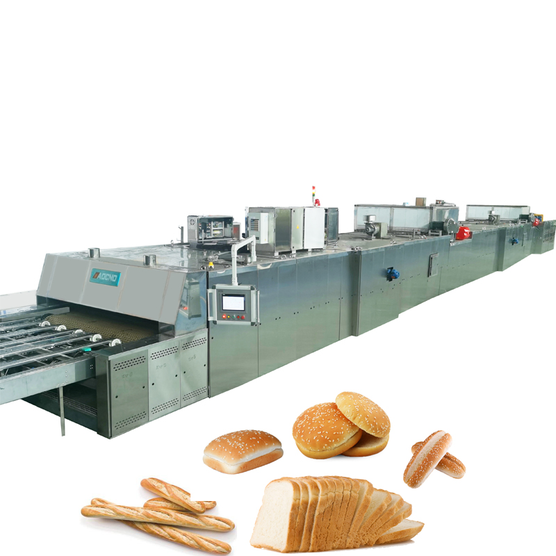 Industrial Automatic Baking Toast Hot Dog Buns Gas Continuous Conveyor Bakery Tunnel Oven Machine