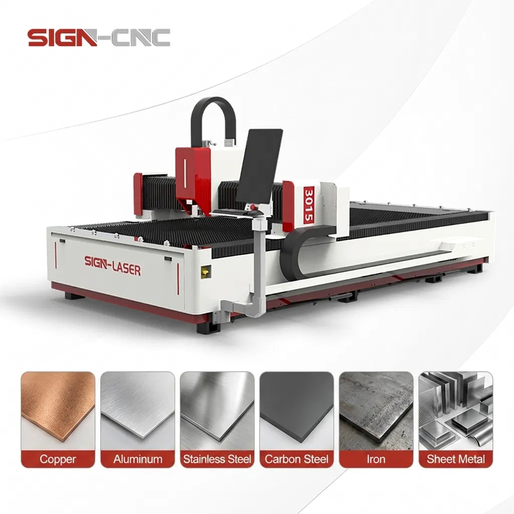 Fiber Laser Cutting Machine Metal Fiber Laser Cutter 1500W 3000W 6000W for Carbon Steel Stainless Steel Aluminum Cutting