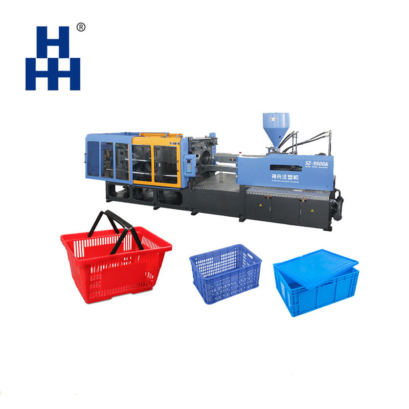 Macchina completamente automatica per la produzione di casse in plastica per frutta e verdura
