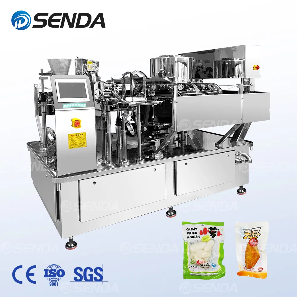 Automatic Bag-Given Pouch Filling and Sealing Vacuum Packing Machine for Food Granule/Sauce/Soup