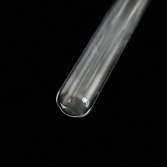 Polished Quartz Crystal Glass Test Tube for Lab Room