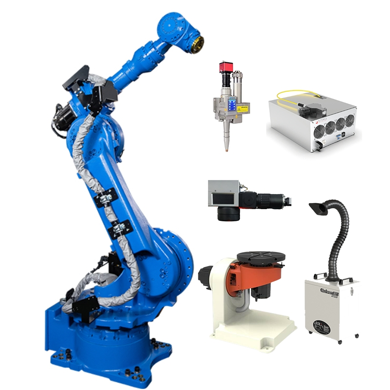 Yaskawa GA50 6 Axis Industrial Laser Welding Robot Workstation for Turbine Blade Welding Cutting