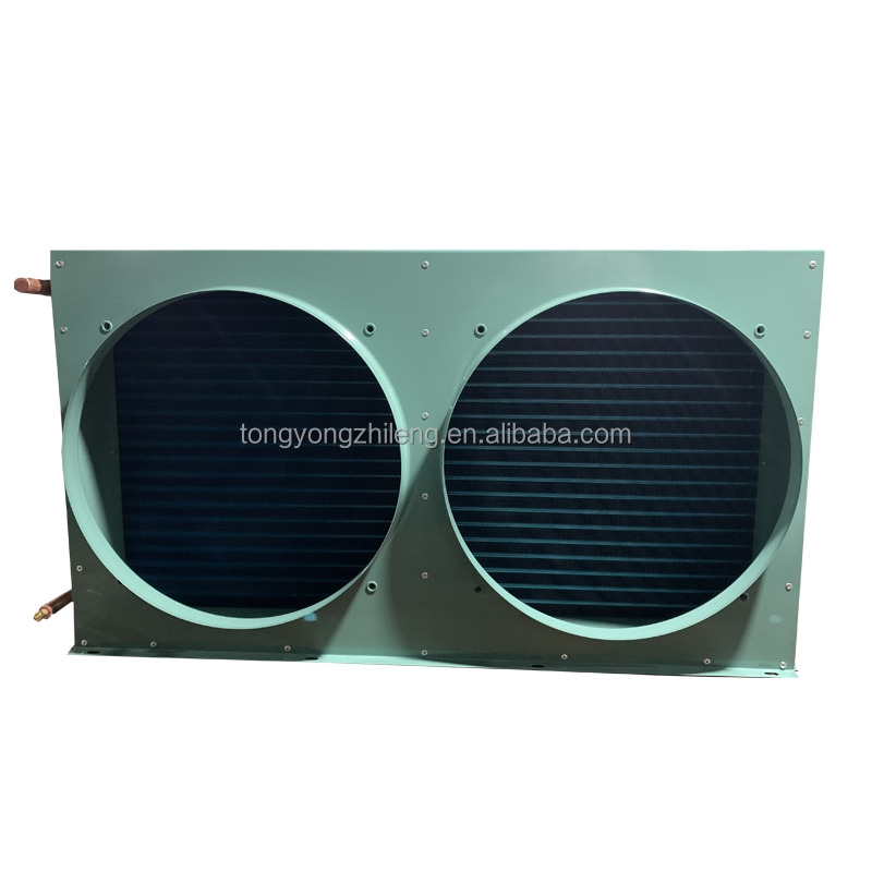 مكثف نحاسي مبرد بالهواء Zhongyong Two Fan لغرفة التبريد