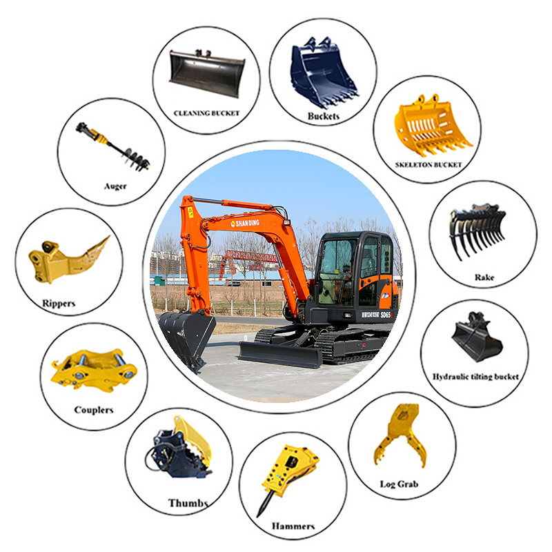 0.8t to 16t CE Euro5 EPA Crawler Hydraulic Mini Excavator with Yanmar Kubota Engine Small Track Digger