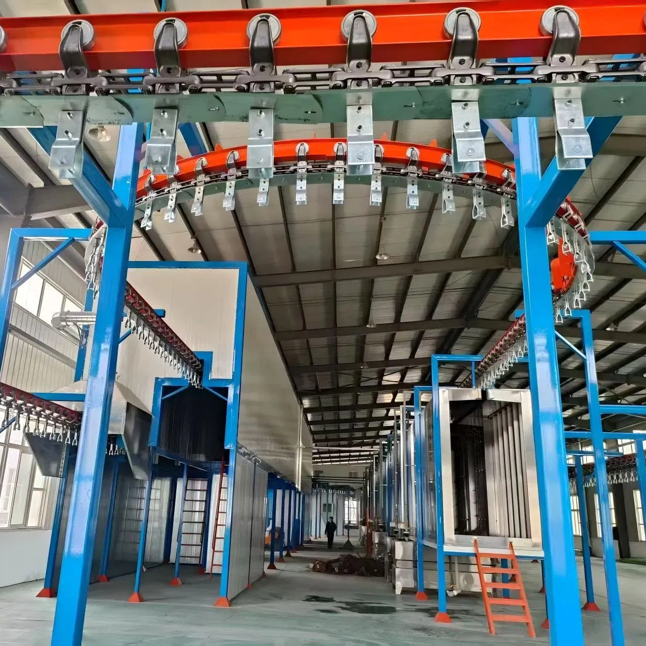 Custom-Designed Powder Coating Spray Line, Powder Painting System for Complex, Heavy Workparts