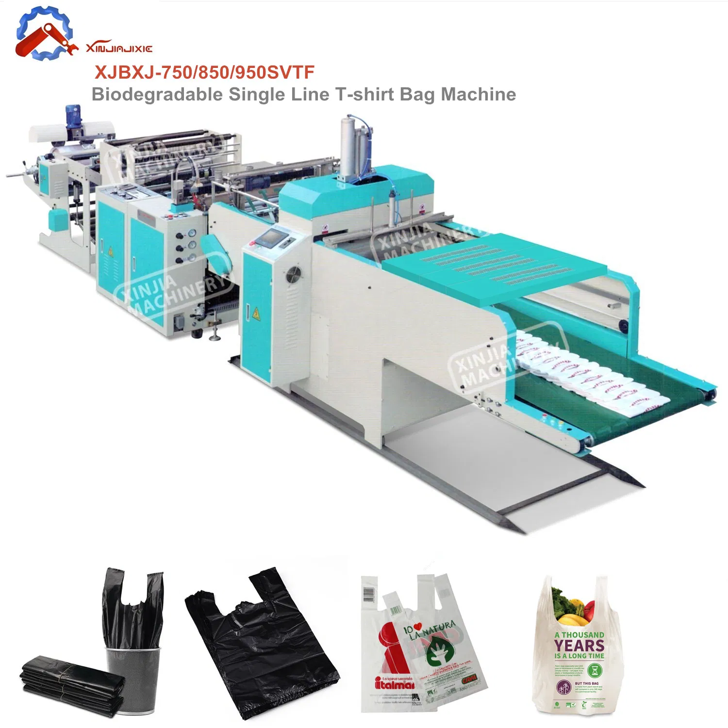 High Speed Servo Motor Driven Corn Starch Bag Biodegradable Plastic Bag Making Machine