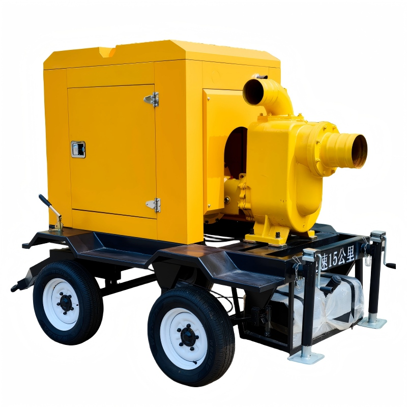 Pompa dell'acqua centrifuga mobile da 8 pollici con motore diesel Deutz