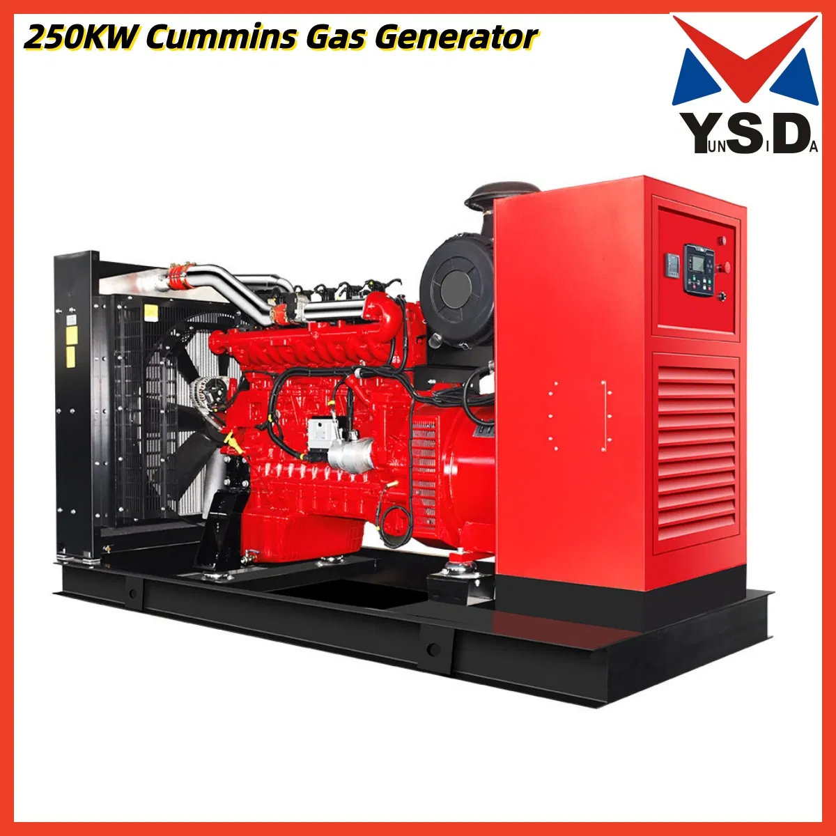 50Hz 1500rpm AC trifase 250kW approvato CE YSD a doppio combustibile LNG CNG LPG gas pistone centrale elettrica gruppo elettrogeno a azoto metano energia libera generatore