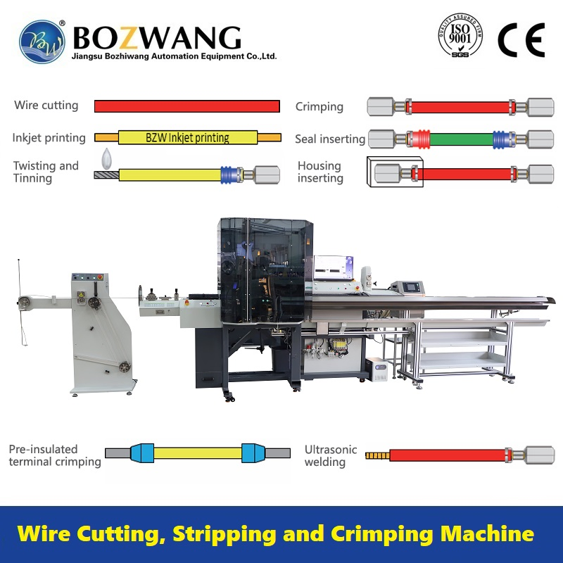 BZW-3.0+Z Macchina crimpatrice automatica per terminali (Torsione+Stagnatura+Marcatura a getto d'inchiostro)
