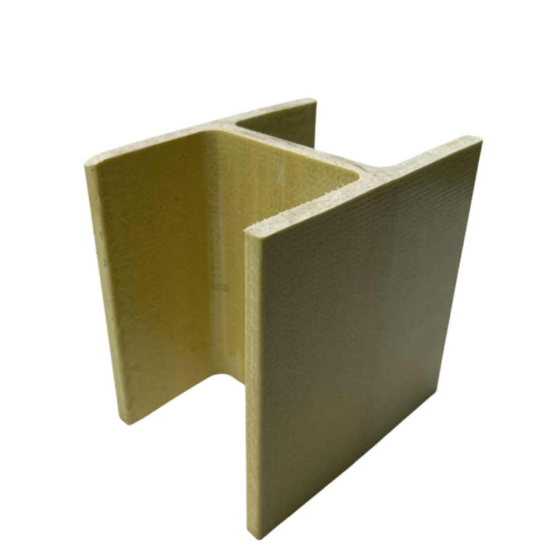 Stable Wide Flange FRP Support Fiberglass Reinforced Plastic Pultruded I and H Beam Profiles