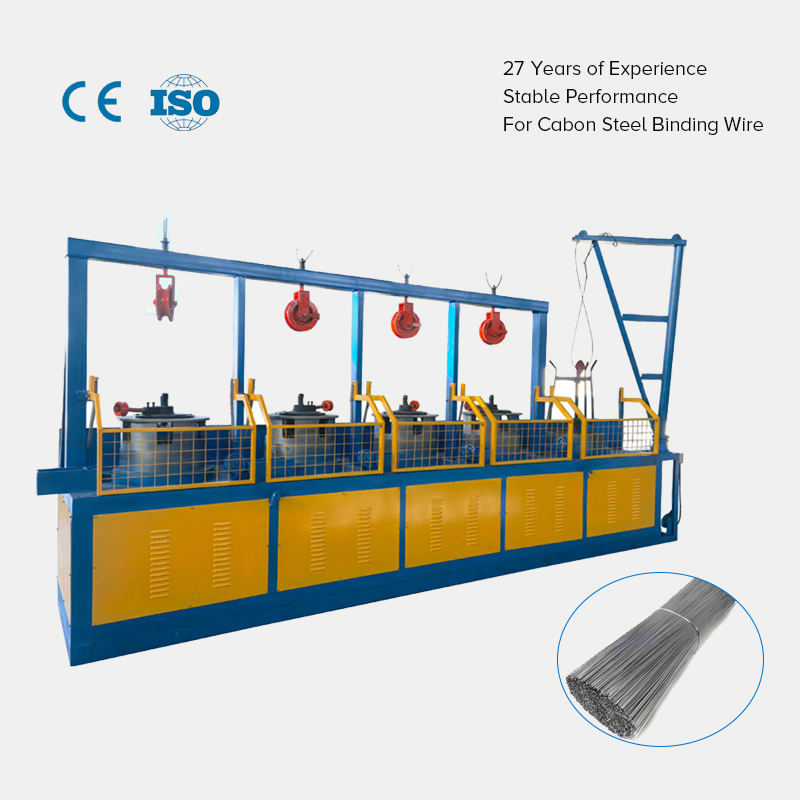 Dry Type Gearbox Drive Smooth Running Steel Wire Drawing Machine with Furnace for Construction Sofe Binding Wire Production